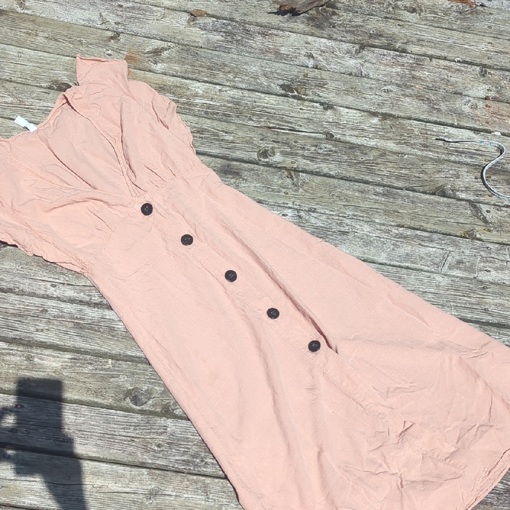 Zara Pink Button-Down Dress